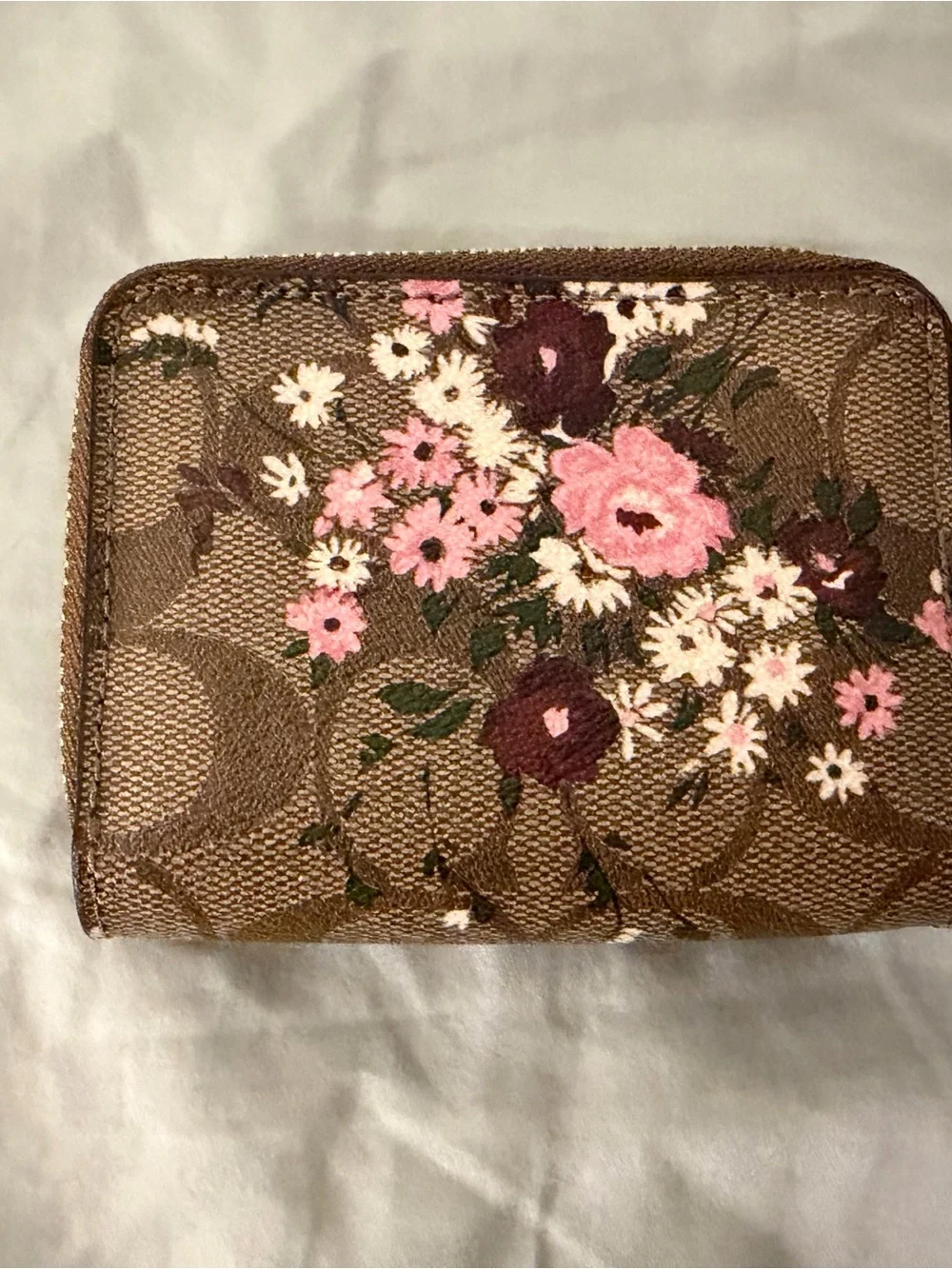 Coach Floral Signature Mini Foldable Wallet